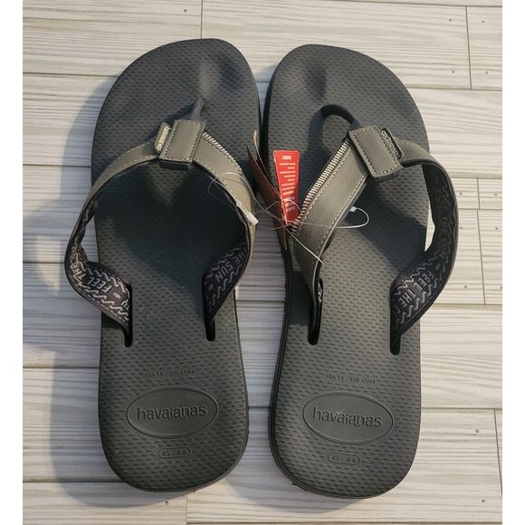 Havaianas NWT Gray Mens Sandals Flip Flops Size 13 - Picture 1 of 4